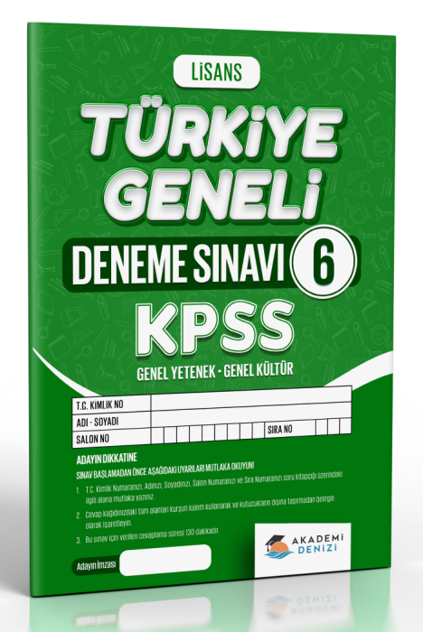 AKADEMİ DENİZİ KPSS LİSANS TG6 - 2025-26